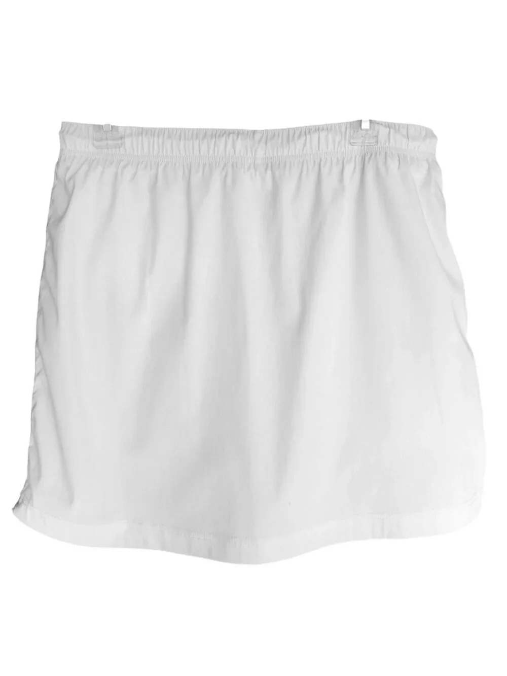 Danskin Now Womens L Skort White Athletic Black Pockets Athleisure Casual - Picture 2 of 6
